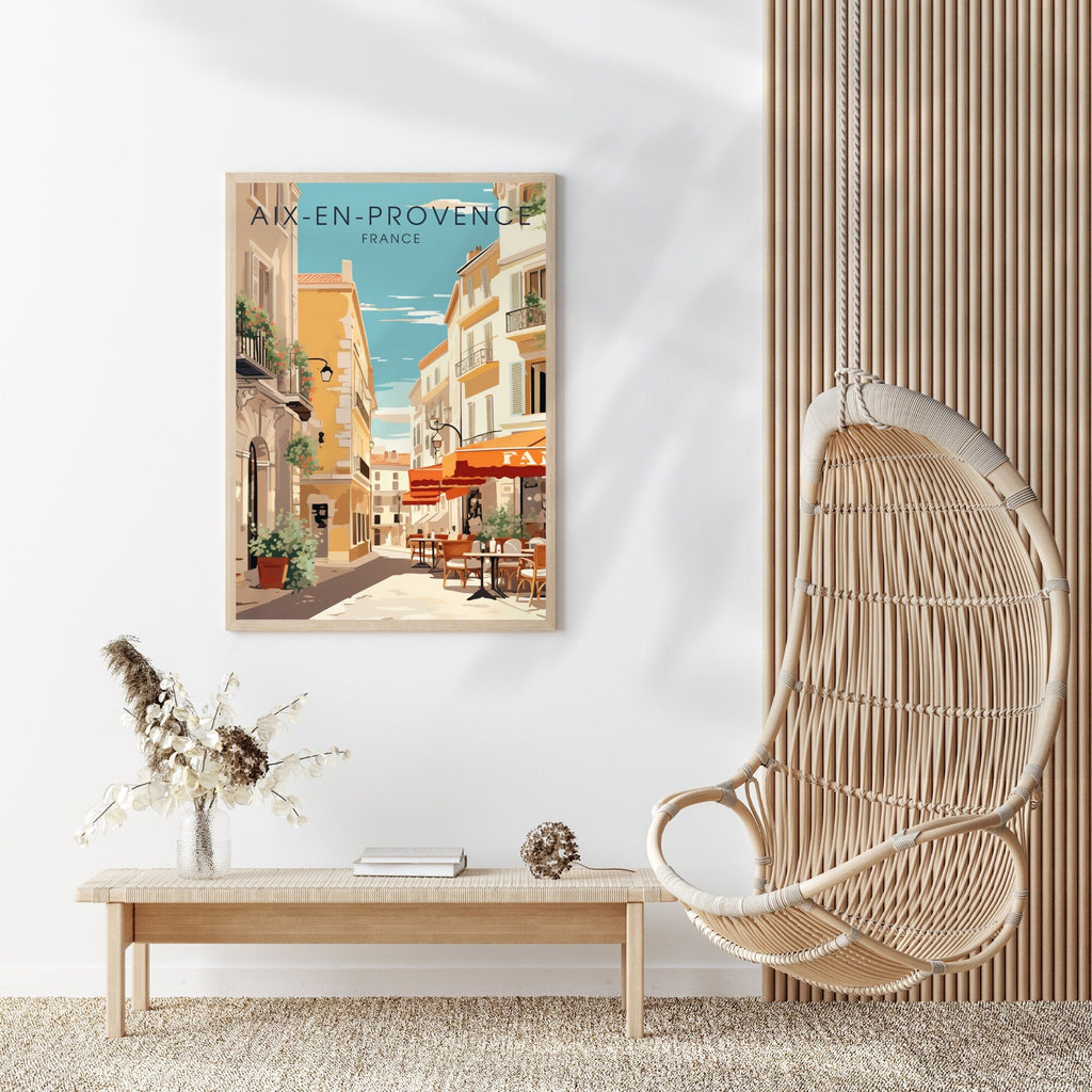 Affiche Aix-en-Provence, France | Impression de voyage Aix-en-Provence. 3 Options