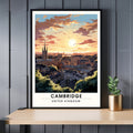 Affiche Cambridge | impression de voyage Cambridge  | Impression Cambridge | Université de Cambridge