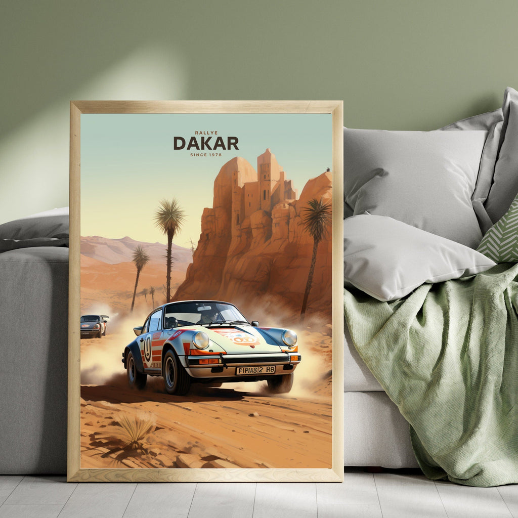 Affiche Rallye Dakar  | Impression Rallye Dakar | Porsche 911