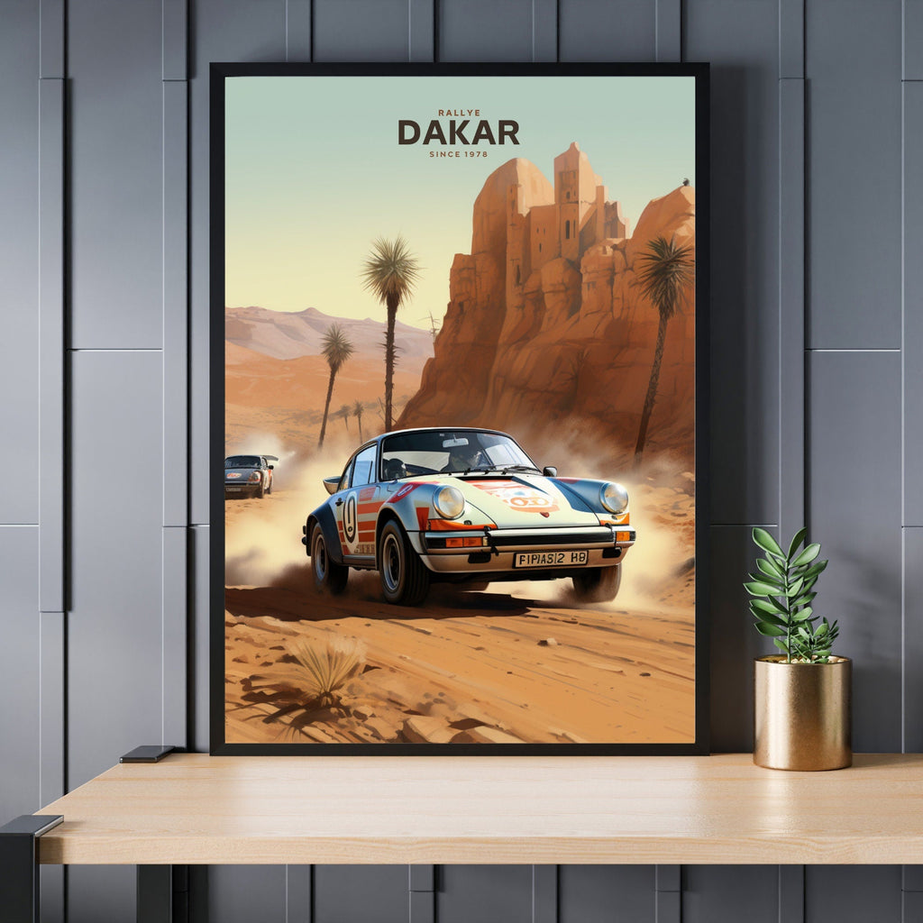 Affiche Rallye Dakar  | Impression Rallye Dakar | Porsche 911