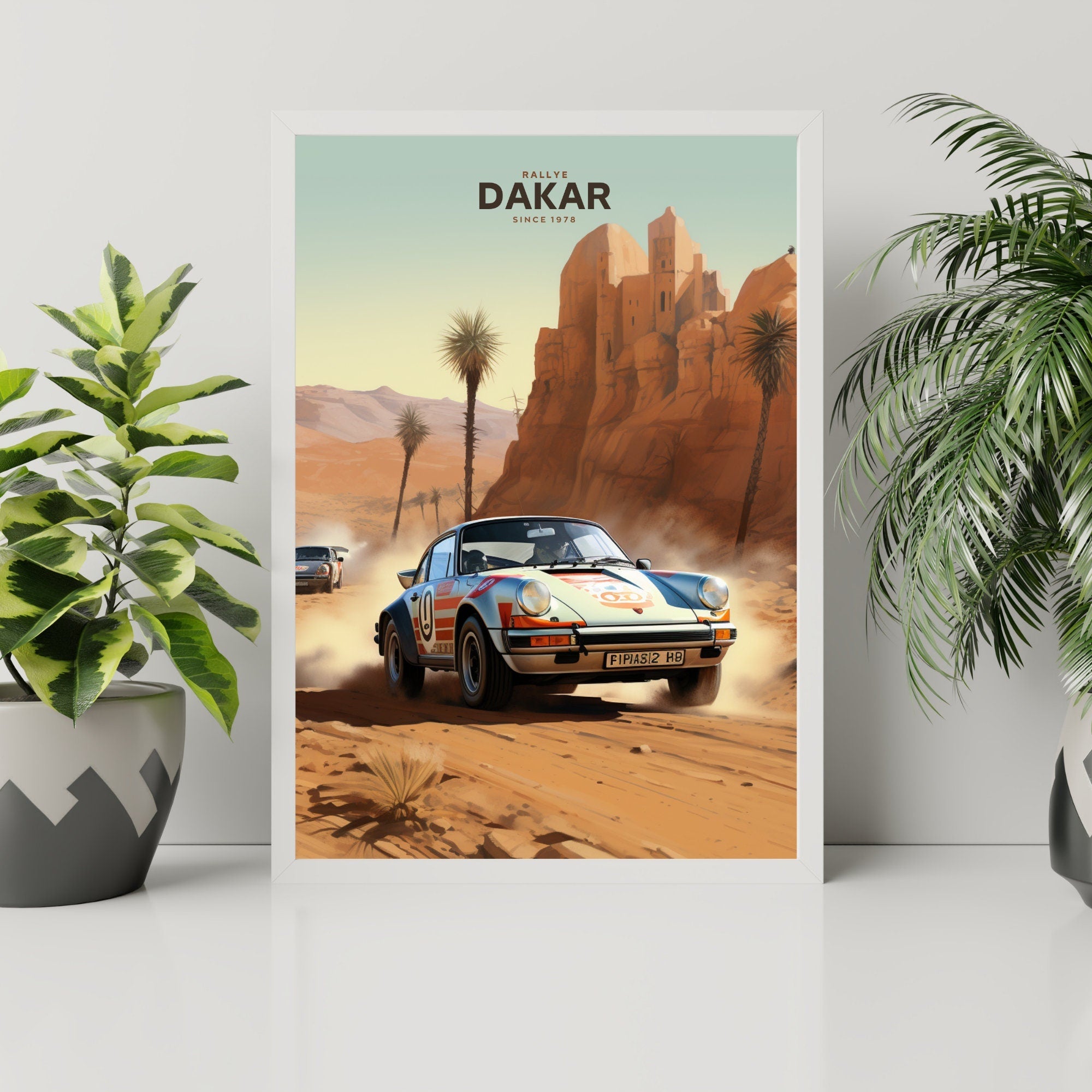 Affiche Rallye Dakar  | Impression Rallye Dakar | Porsche 911