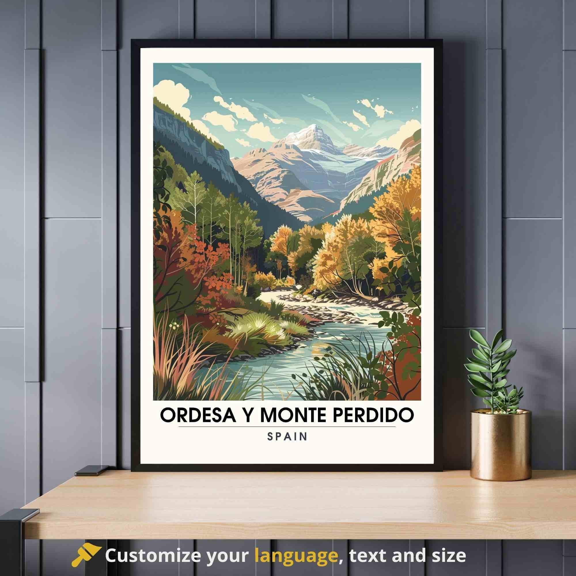 Affiche Ordesa y Monte Perdido  | Impression de parc national de Ordesa y Monte Perdido